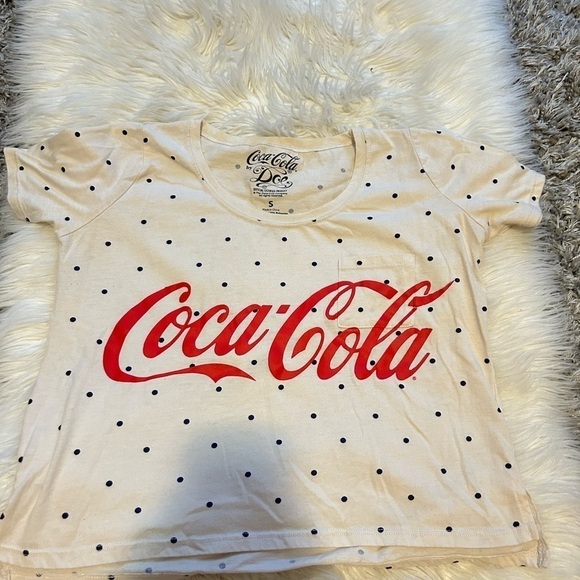Cream Polka Dot Coca-Cola Tee - Picture 1 of 1
